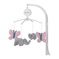 NEW Carter's Musical Mobile Baby Plays "Brahm's Lullaby" Elephants  Butterflies
