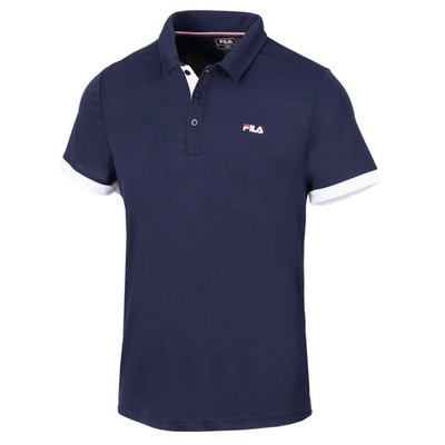 Fila Men's Tennis Polo Marc Navy Tennispolo Sportpolo Training FBM241213