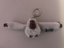 Kipling Keychain Aracely Monkey Gorilla White Thumb Sucker Key Ring