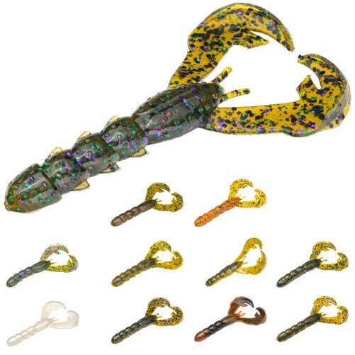 Strike King Rage Baby Craw Cangrejo De Goma 7,5cm Pez Perca Lubina Negra