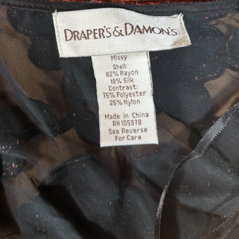 Cárdigan abierto Drapers&Damons Burnout Kimono Pavo Real Capricho Terciopelo Seda OSFM Foto 2 de 4