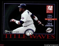 2001 Donruss Elite Title Waves #TW1 Tony Gwynn 1333/1994 PADRES