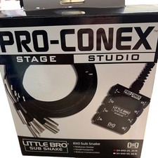 Hosa Pro Conex Little Bro 8 Channel Sub Snakes XLR 50 Feet - Black SH-8X0-50