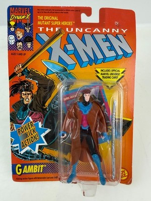 The Uncanny X- Men GAMBIT Power Kick Action Figure 1992 ToyBiz Vintage Marvel