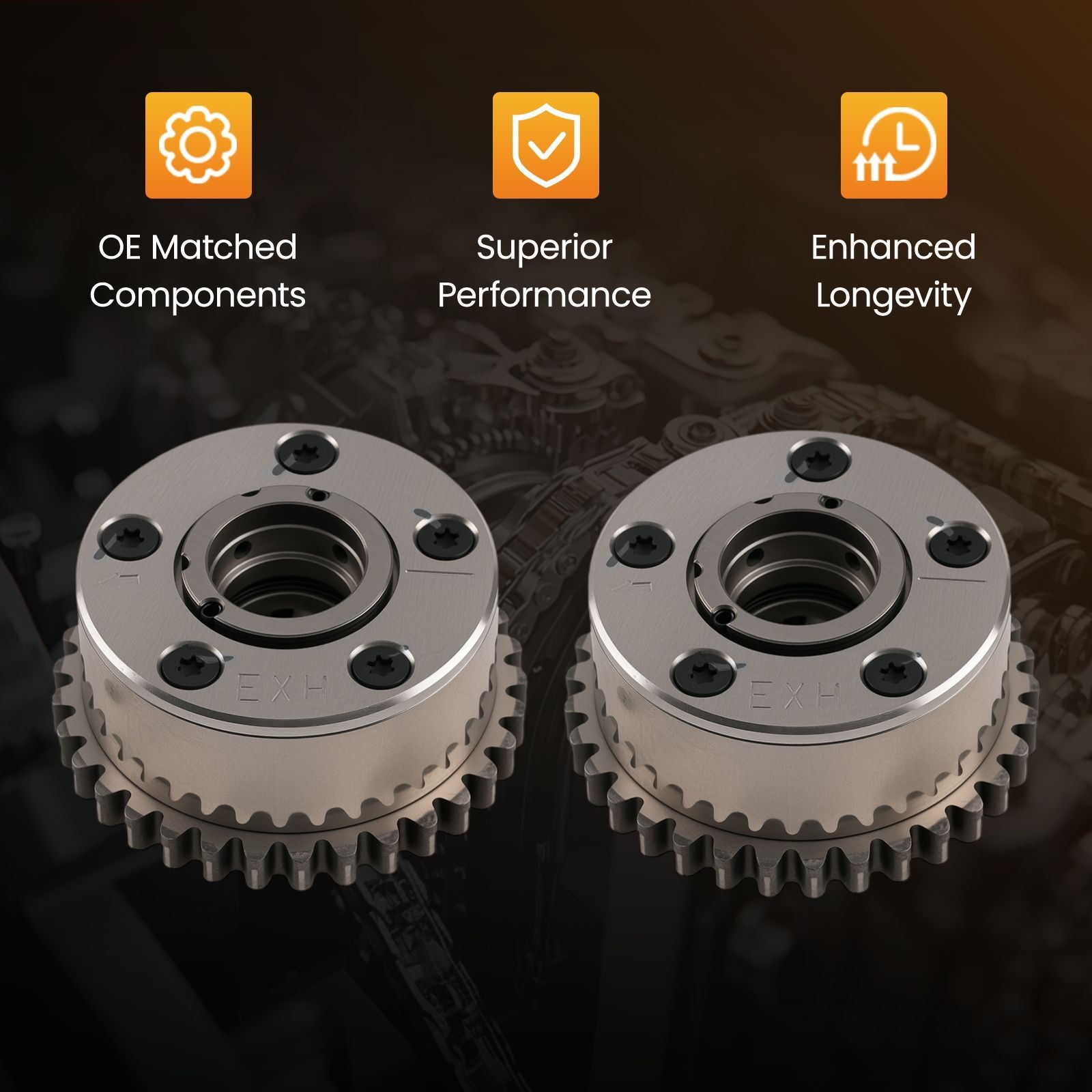 Engine Timing Chain Kit w/ Camshaft Phaser for Maserati Quattroporte Ghibli 3.0L