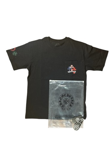 Chrome Hearts Multicolor Graphic Logo Black Men's T-Shirt Size M Short Sleeve