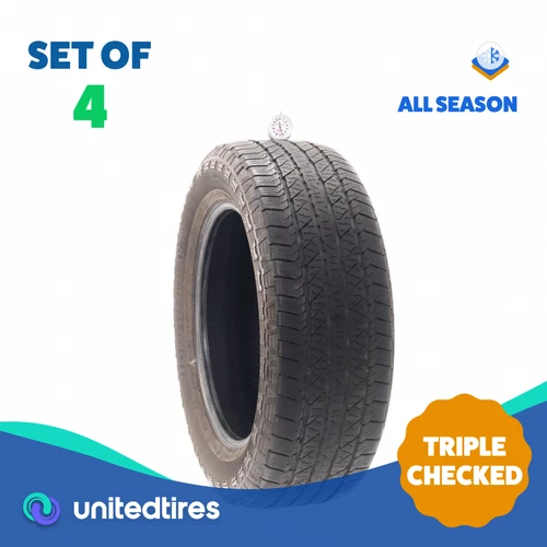 Set of (4) Used 225/60R17 Hankook Dynapro AT2 99H - 6.5-7/32