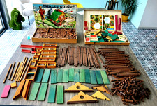 lot de 10 KILOS ANCIEN JOUET JEUJURA MAISON FORESTIÈRE 4.8 chalet suisse en bois