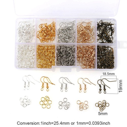 Gancho de oreja círculo único pendientes hágalo usted mismo material accesorios hechos a mano M4608 - Imagen 4 de 6