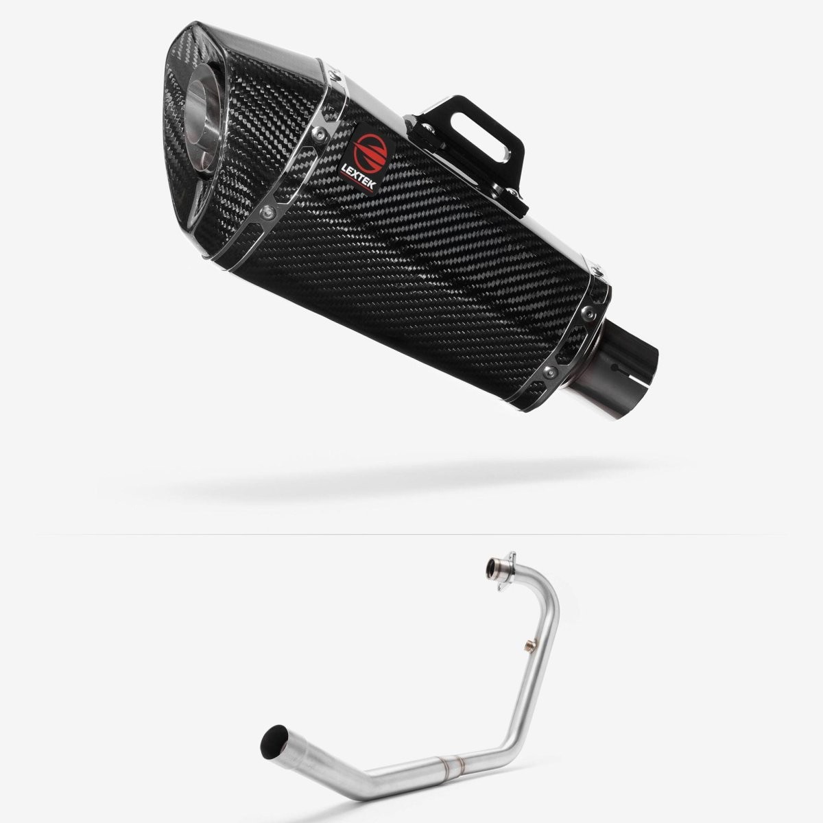 Lextek Carbon Fibre XP8C 210mm Exhaust System for Lexmoto ZSX-R 125 Silencer
