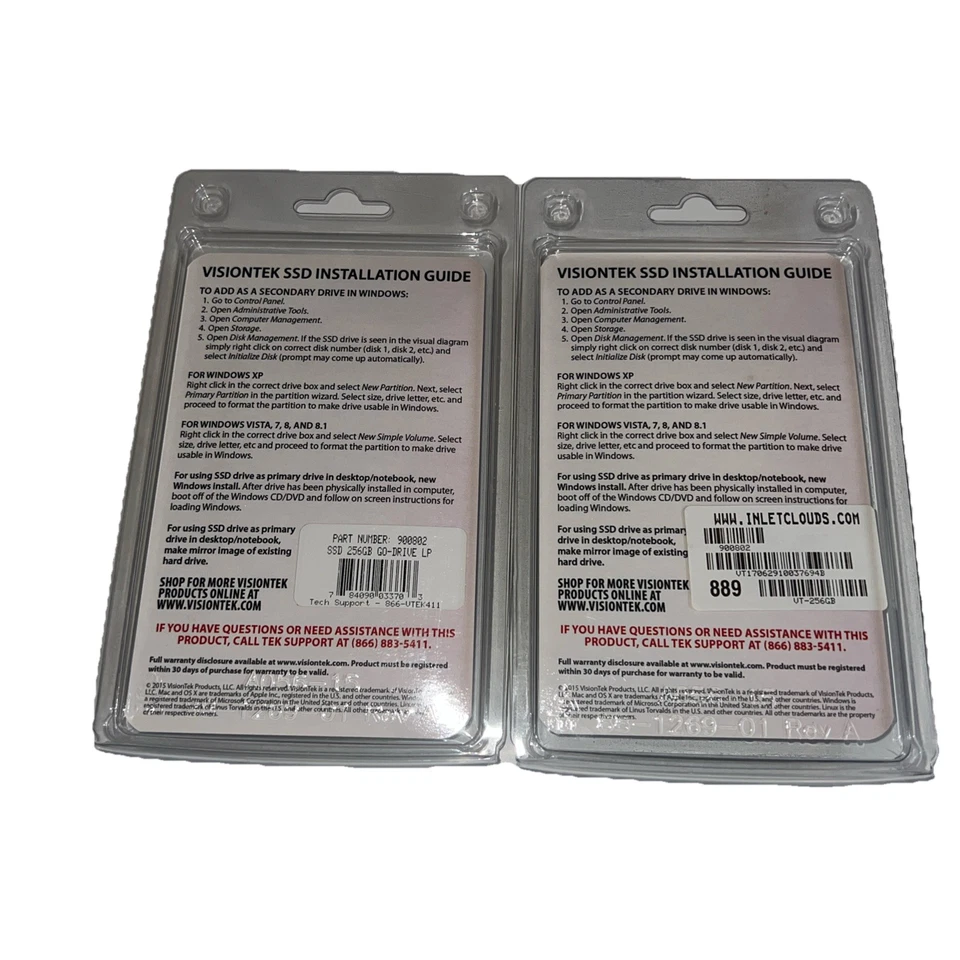 Lote de 2 SSD internos VisionTek 256GB 7mm 2.5 - 900802 Foto 2 de 2