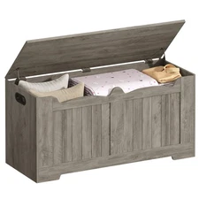 39.4" Storage Chest, Storage Bench Trunk with 2 Safety Hinge,Wooden Box, Lift...