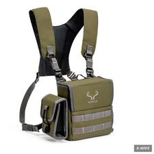 Binocular Harness Chest Pack - Bino Case with Rangefinder Pouch and Waterproof C