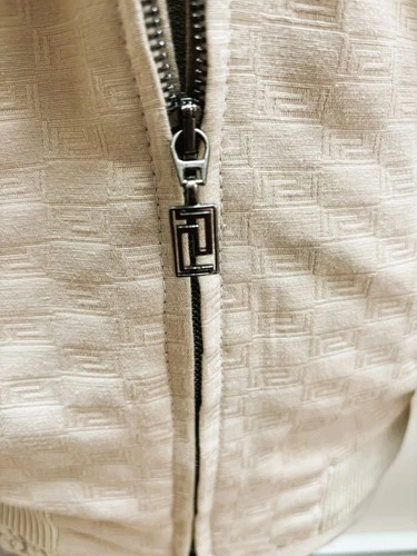 Vintage Versace Classic V2 Men’s Beige Jacket - Textured / Lightweight Bomber St image 5