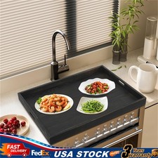 Elegant Pine Wood Stovetop Cover & Serving Tray - 30" x 22" Noodle Board Cover
