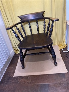 Antique Smokers Bow or Captain's Chair with Patina