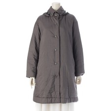 ISSEY MIYAKE 01AW polyester long down coat IM14FA008 Gray khaki 2