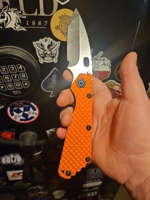 Strider Knives SMF DGG - Orange G10 & Titanium / Tanto S30V Blade