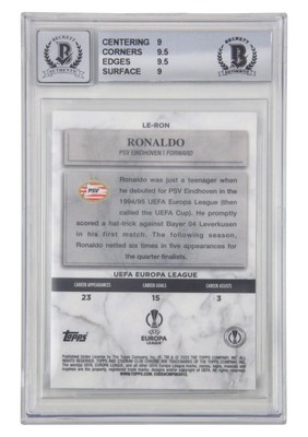 Ronaldo Nazario Signed 2022-23 Topps Stadium Club Chrome – BGS 9