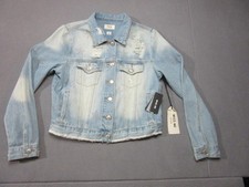 Miss Me Jacket Womens Large Blue Denim Distre...