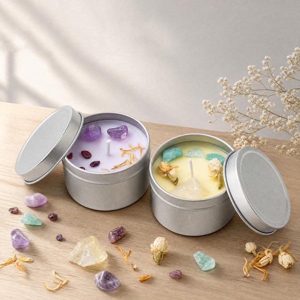 Duftkerzen Set 2 StüCk Sojawachs Aromatherapie FüR Bad Yoga Muttertag Geburtstag-image