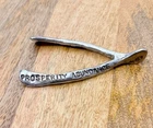 Decorative .999 Yeagers Silver Wishbone Charm w/inspirational Quotes=Great Gift