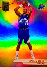 Karl Malone 2023-24 Donruss Elite Basketball Refractor Base Card #87 Utah Jazz