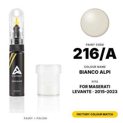 Touch Up Paint For Maserati Levante 216/A Bianco Alpi Set Factory Colour Match