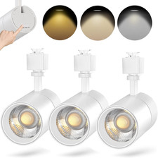 Dimmable 3-Color LED Track Lighting Heads 20W for Juno Rail - 3 Pack