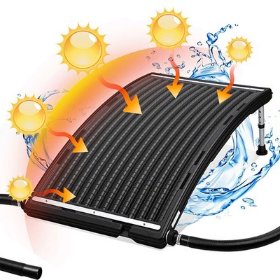 Solarheizung Solarweiche mit Standfuß Schwimmbad Pool Solarkollektor schwarz
