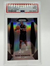 2017 Panini Prizm Bam Adebayo Silver Prizm Card #51 PSA 9 MINT Rookie RC