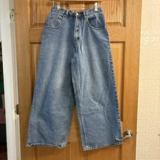Vtg Y2K 90’s Bullhead 30X30 Baggy Loose Fit Wide Leg Flared Skater Denim Jeans