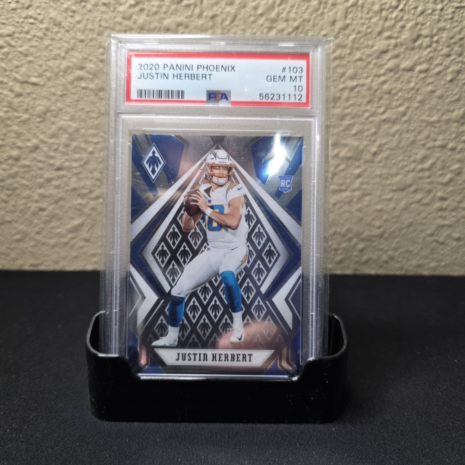 2020 PANINI PHOENIX #103 JUSTIN HERBERT ROOKIE RC PSA 10