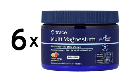 6 x Trace Minerals Multi Magnesium, Orange Mango - 153g (196,07 EUR/kg)