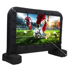 20Ft Inflatable Projector Screen Outdoor Movie Screen Support with Quiet Air ...