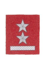 Rangabzeichen f&uuml;r einen Leutnant zur Barettrequisite, scharlachrot, bedruckt - n