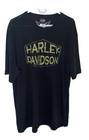 Harley Davidson Biker Built Dealer T Shirt Short Sleeves Black Sz 2XL