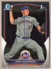 Jack Wenninger 2023 Bowman Draft Baseball Chrome #BDC-68 New York Mets