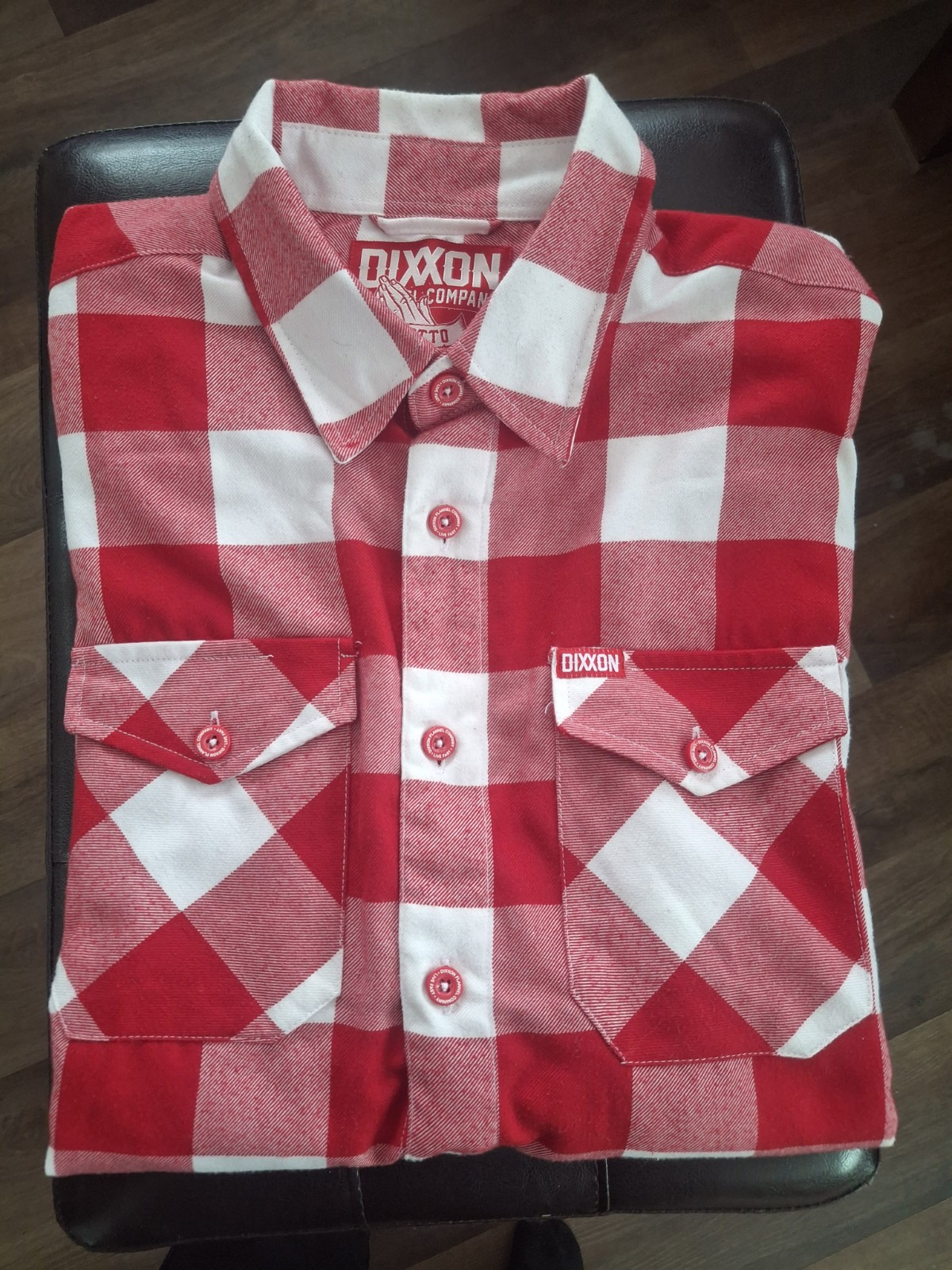 Dixxon Flannel Company Red/White Buffalo Plaid Button Down Size M