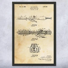 Curling Iron Patent Wall Art: Bathroom Art, Beautician Gift, Salon Wall Art
