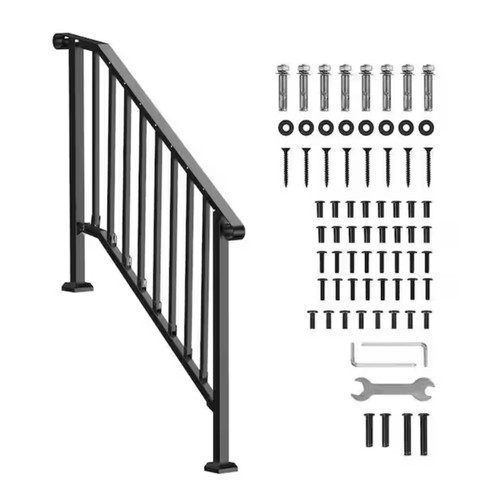 VEVOR Transitional Handrail Stair Railing Fits 3-4-Step, MISSING PIECES