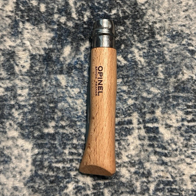 Opinel No. 10 INOX Pocketknife Stainless Steel Blade Wood Handle Corkscrew