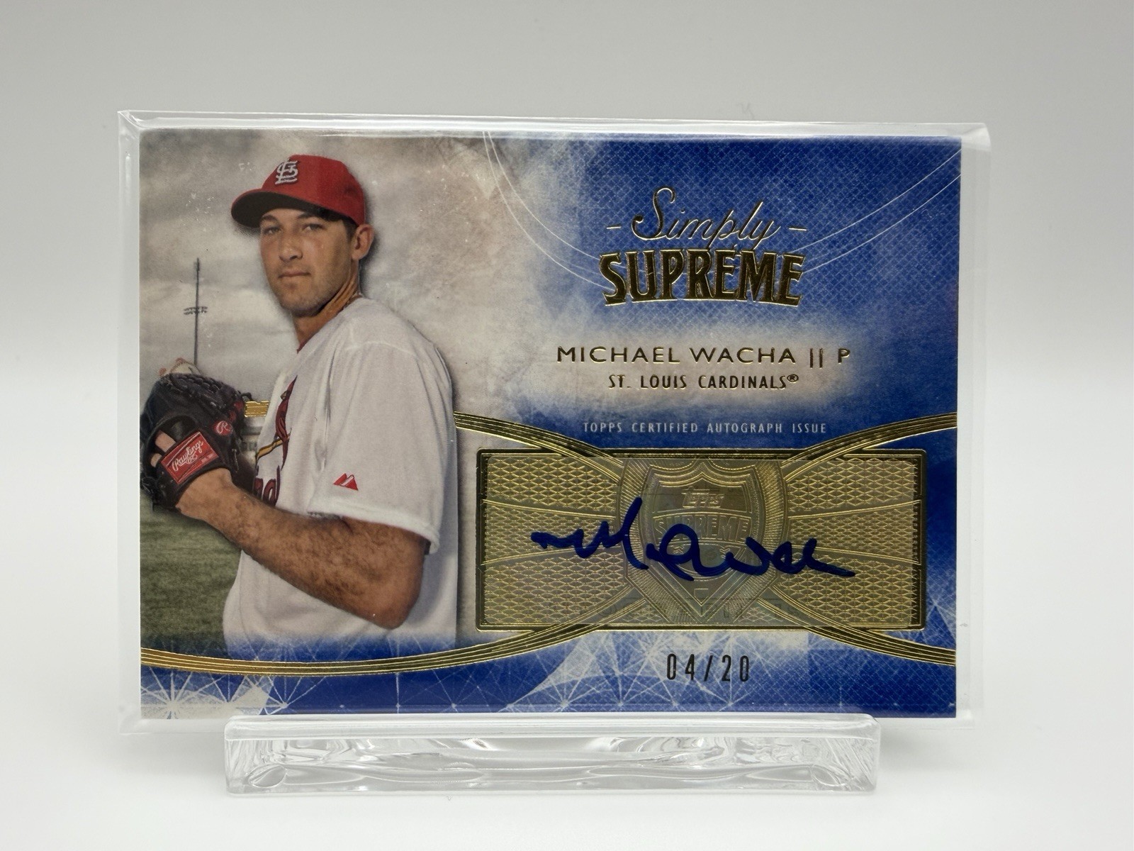 2014 Topps Supreme Michael Wacha Simply Supreme Auto /20 SSU-MW Cardinals