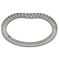 18ct Gold Diamond Ring 2.17g Vera Wang Wishbone Size M 1/2 - Fully Hallmarked