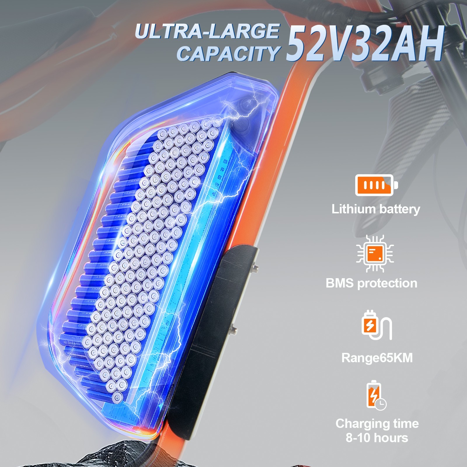 NEW 6000W Electric Dirt Bike 52V 32AH for Adults 80N.M*2 E-Mountain bike 60KMH