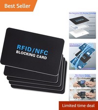 5 Pack RFID Blocking Card Protects Entire Wallet, NFC Debit Credit Cards New