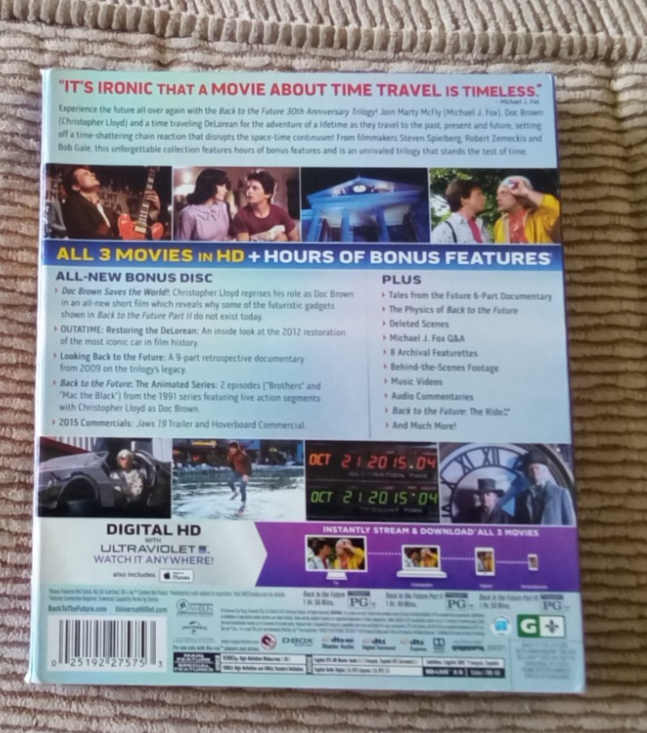 BACK TO THE FUTURE 30th ANNIVERSARY TRILOGY Blu-Ray + DIGITAL HD w