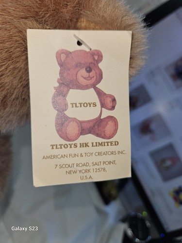 NEW Plush Stuffed Teddy Bear With Bow Tie & Suspenders TL Toys Brown 11" Seated - Picture 10 of 18