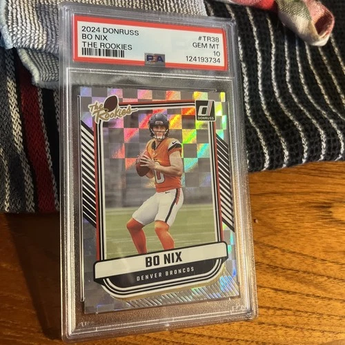 2024 Panini Donruss - The Rookies Bo Nix #TR-38 (RC) PSA 10