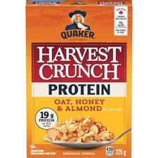 Quaker Harvest Crunch Protein Oat, Honey and Almond Cereal